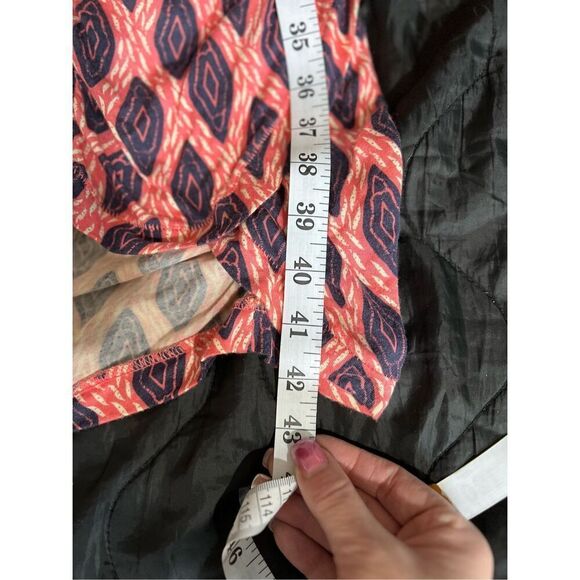 Rachel Rachel Roy Dress Womens Size Small Pink Navy Diamond Print Sleeveless - Picture 9 of 10